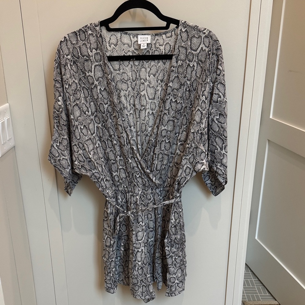 Evereve Peyton Jensen, Snakeskin print Print Wrap romper